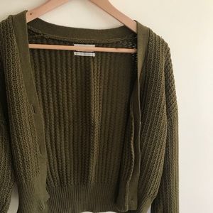 Green Button Down Sweater